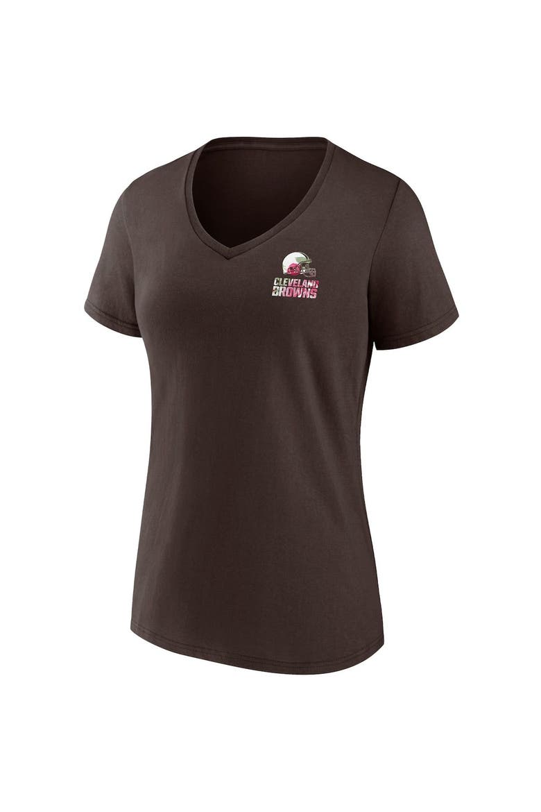 Women's Fanatics Branded Brown Cleveland Browns Team Mother's Day V-Neck T-Shirt, Alternate, color, Brown