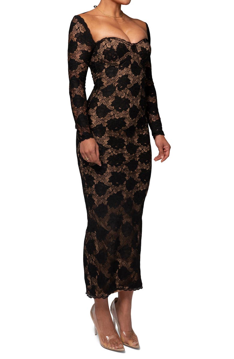 JLUXLABEL Dressmaker Long Sleeve Lace Gown, Alternate, color, 
