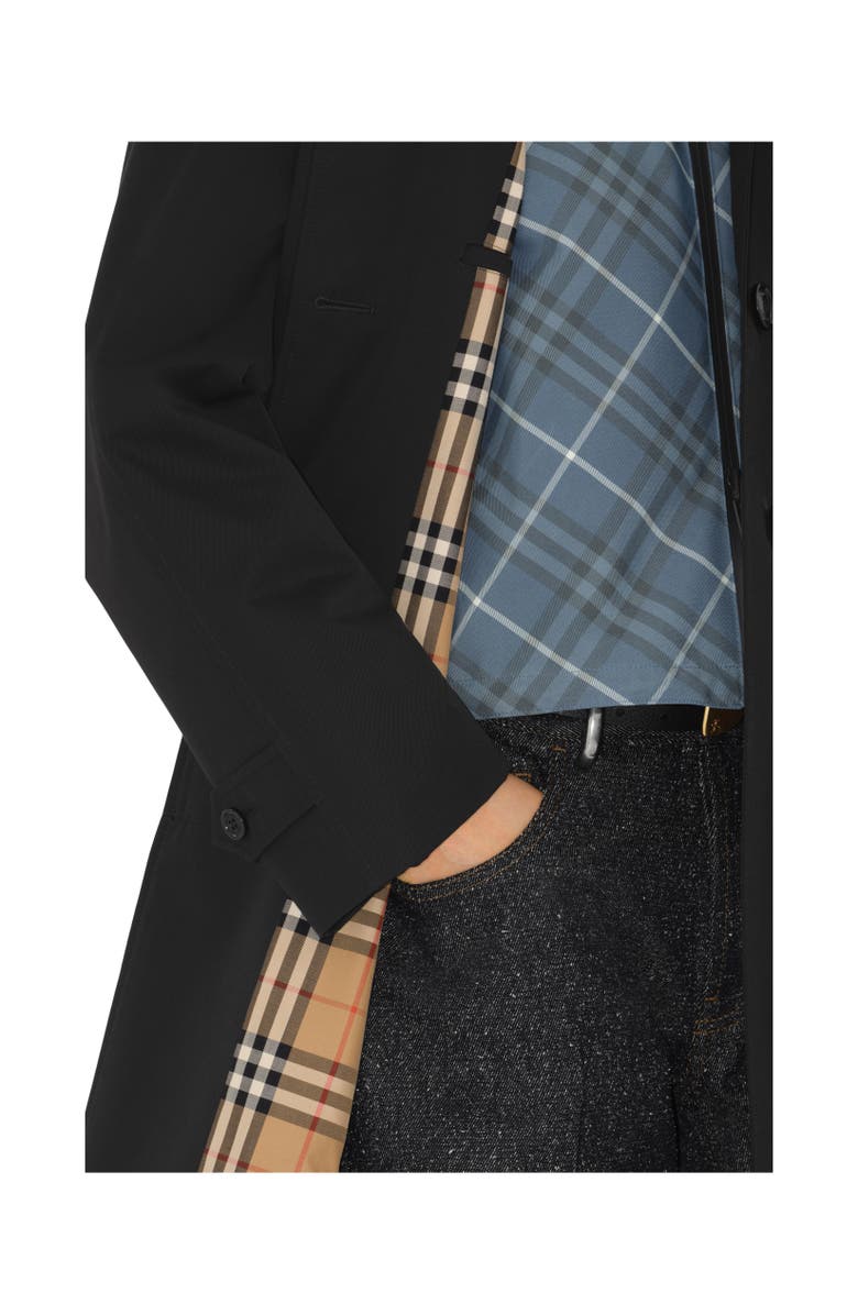 Burberry Mid-length Camden Heritage Car Coat, Alternate, color, Black