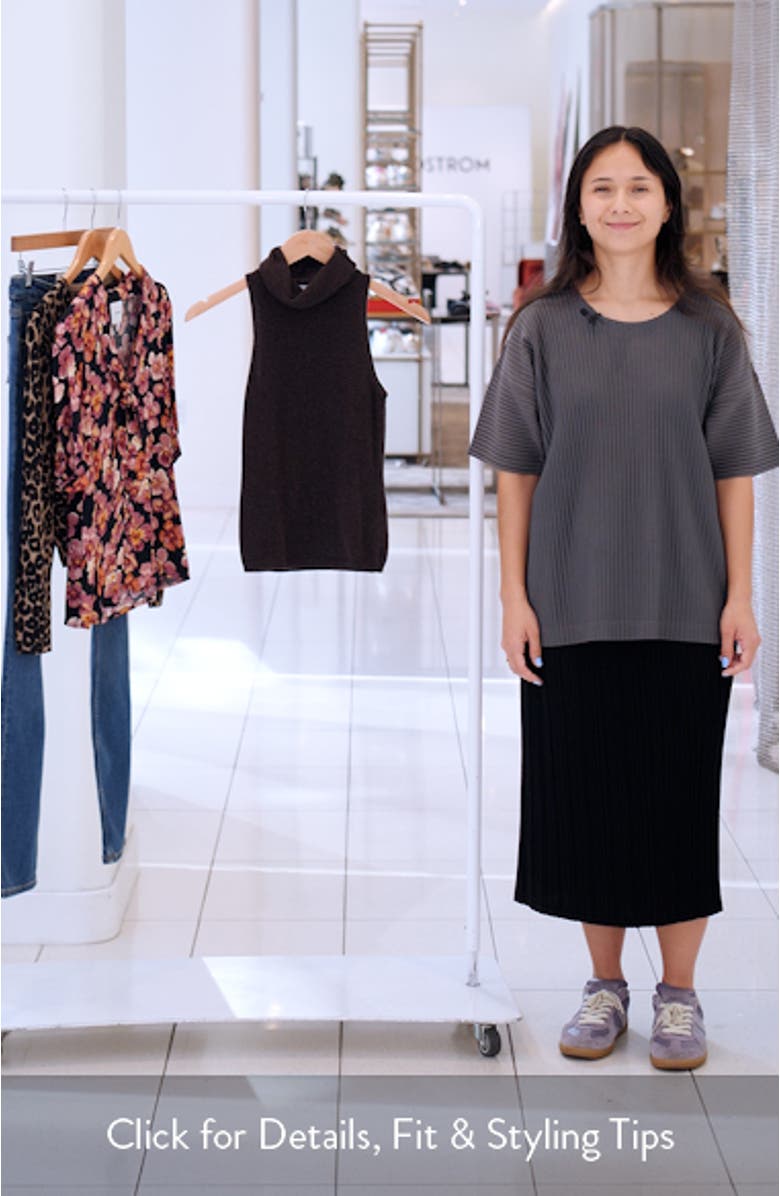 Marcy Sleeveless Cashmere Turtleneck Sweater, sales video thumbnail