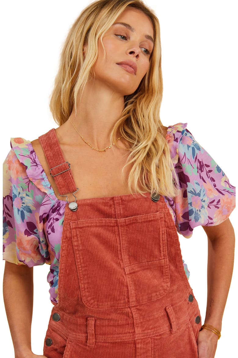 x The Salty Blonde One of a Kind Corduroy Overalls, Alternate, color, SIPPIN COCONUTS