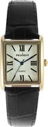 Peugeot Roma Tank Leather Strap Watch - 26x32MM