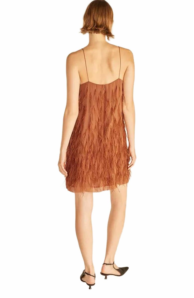Rebecca Taylor Feather Dress, Alternate, color, Copper