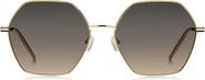 BOSS 57mm Gradient Geometric Sunglasses