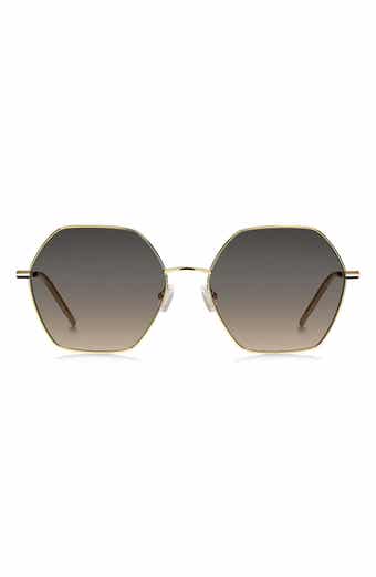 57mm Gradient Geometric Sunglasses