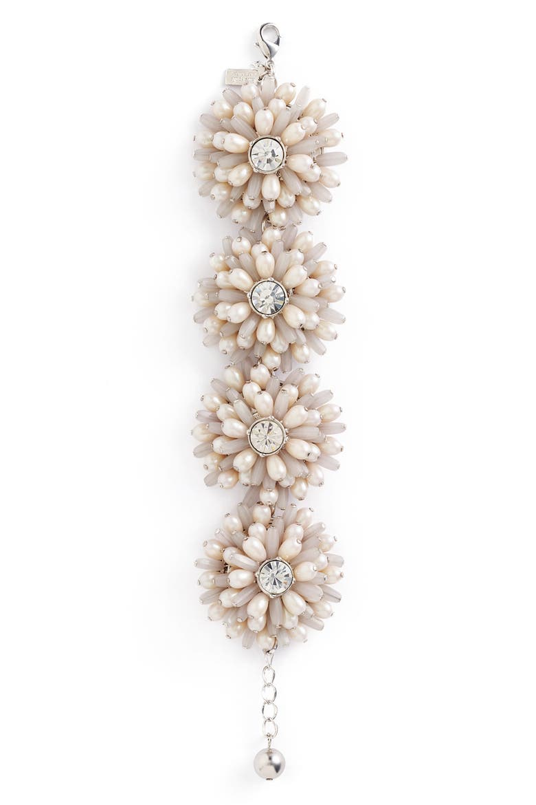 'gerbera garden' line bracelet, Alternate, color, CREAM