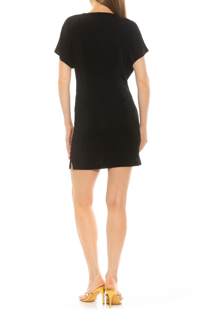 Alexia Admor Fione V-Neck Sheath Minidress, Alternate, color, Black