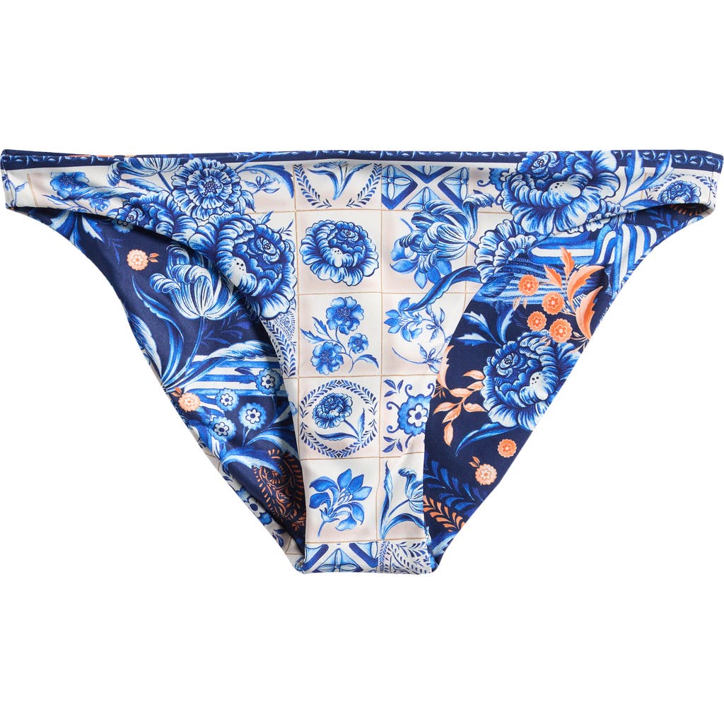 Agua Bendita Ilu Reversible Bikini Bottom In Azure In Multicolor