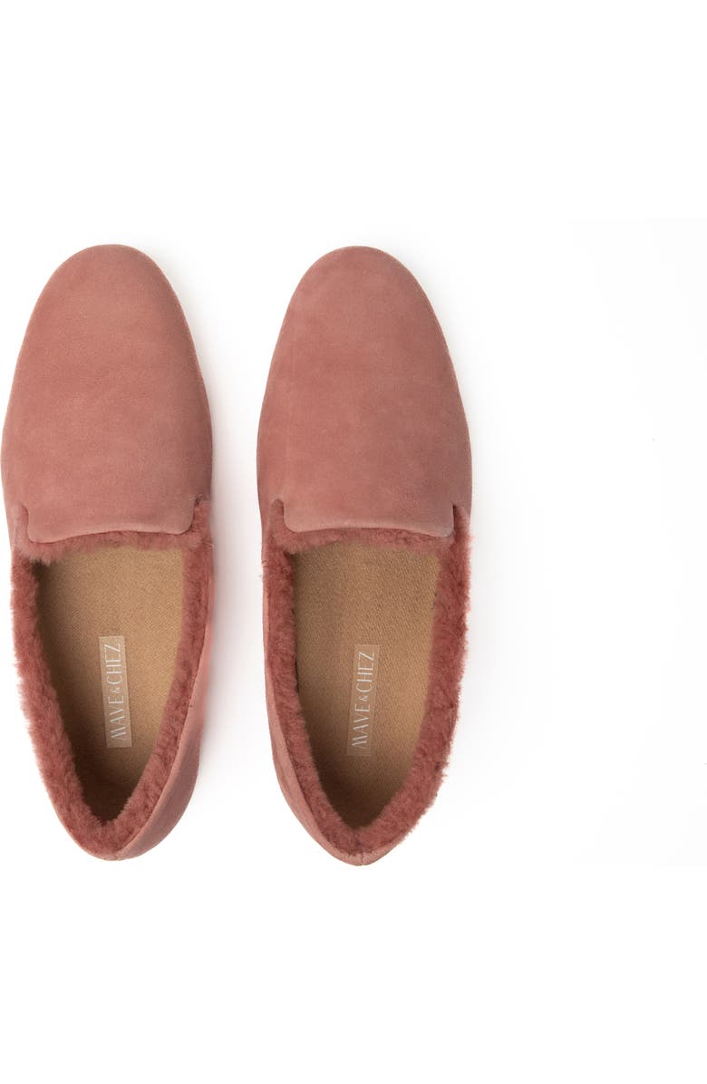 Mave & Chez The Audrey - Arch Support 100% Genuine Shearling, Alternate, color, Rosy Pink