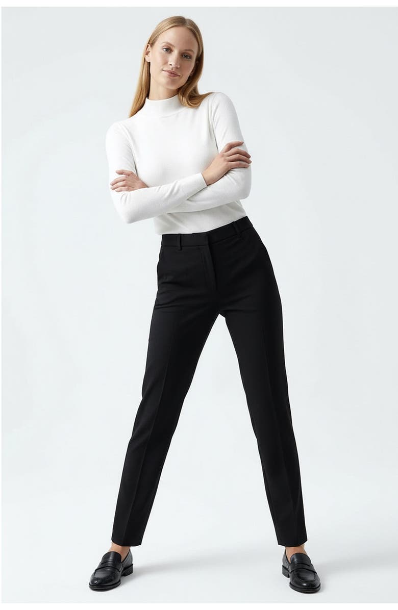 Exquise High Waist Woven Pants, Alternate, color, Black