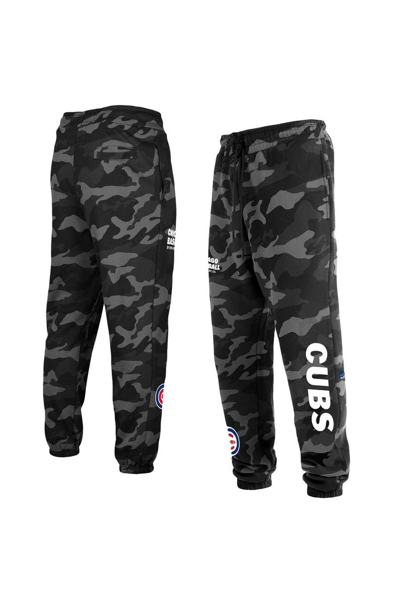 New Era Men's New Era Black Chicago Cubs Camo Jogger Pants, Main, color, Black