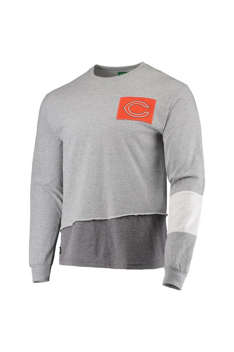 Men's Refried Apparel Heather Gray Chicago Bears Sustainable Angle Long Sleeve T-Shirt, Alternate, color, Heather Gray
