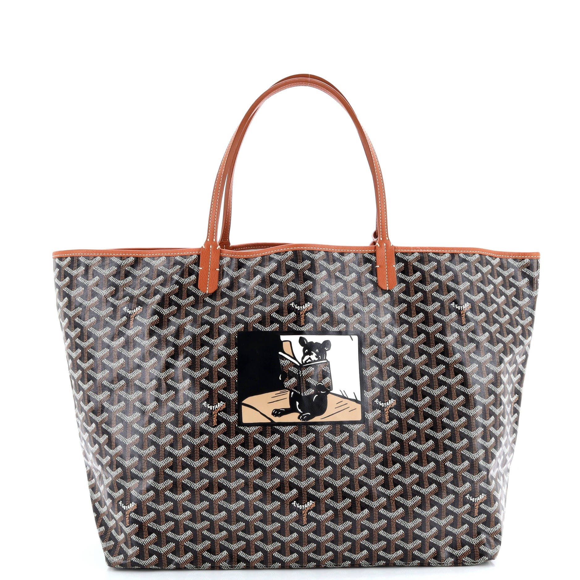Pre-Owned Goyard Saint Louis Tote Printed Coated Canvas GM, Main, color, 