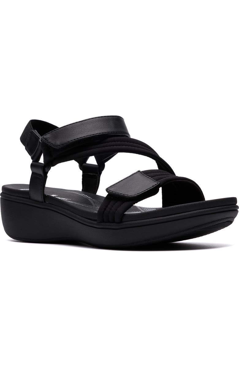 Clarks<sup>®</sup> Breeze Rae Sun Sandal, Main, color, Black