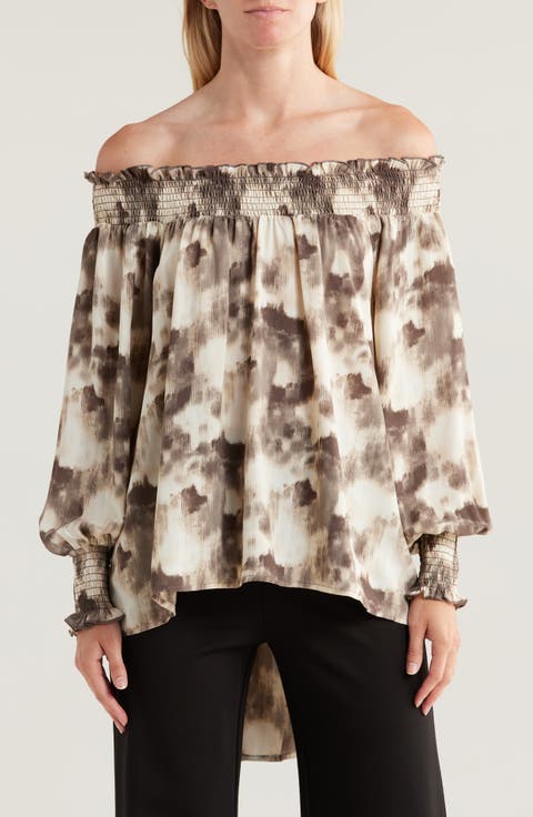 Off the Shoulder High-Low Top