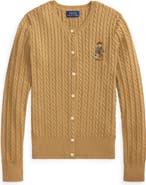 Polo Ralph Lauren Kids' Polo Bear Cable Knit Cardigan