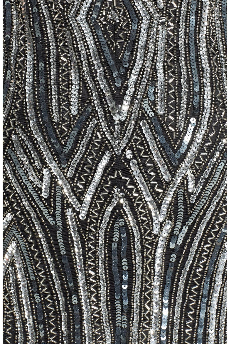 Embellished Sheath Dress, Alternate, color, BLACK/ GREY