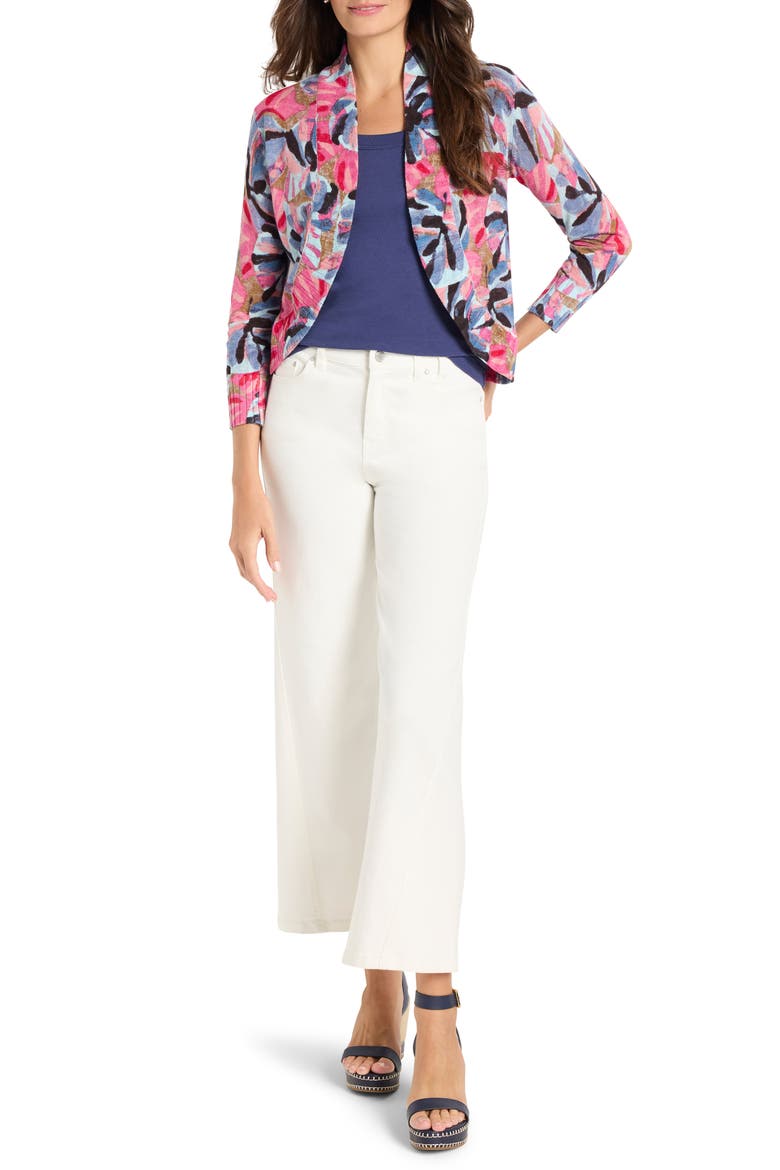 Firework Foliage Bolero Cardigan, Alternate, color, BLUE MULTI