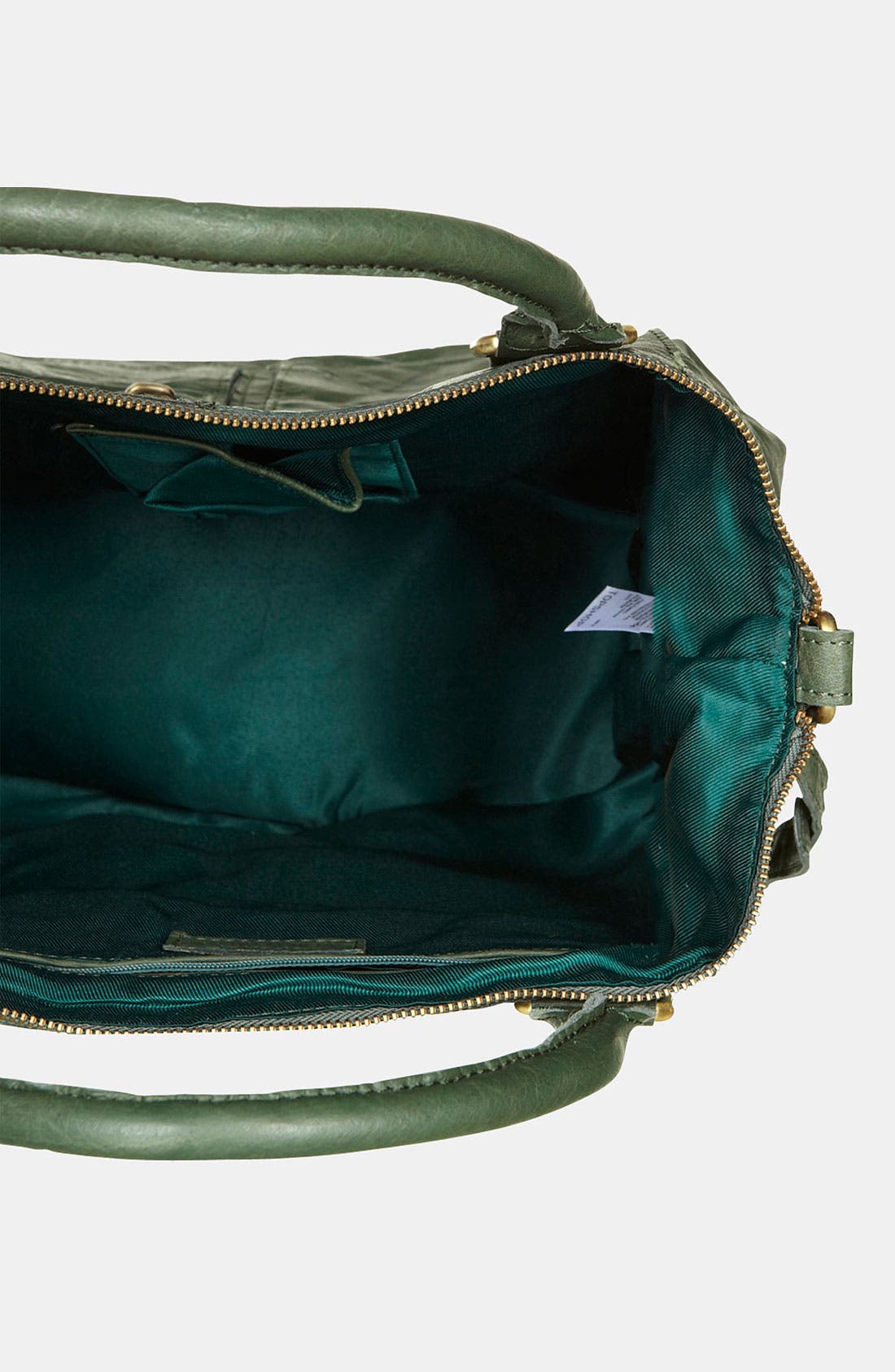 Washed Leather Satchel, Alternate, color, GREEN