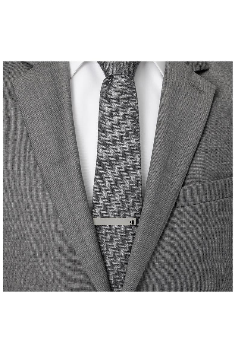 Men's Wine Snob Silvertone Tie Bar, Alternate, color, SILVER