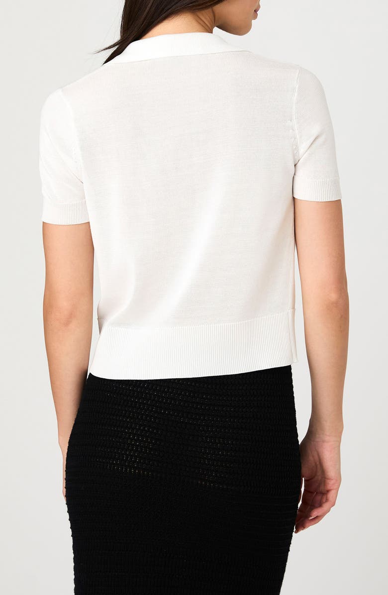 French Connection Sergio Short Sleeve Polo Sweater, Alternate, color, 10-Summer White