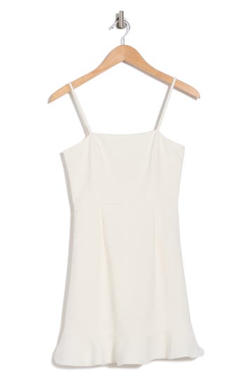 French Connection Whisper Frill Hem Cami Minidress In Summer White