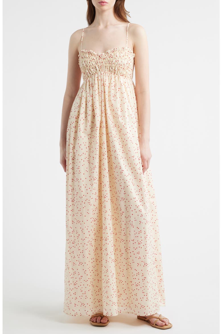 Presa Dot Sweetheart Neck Maxi Dress, Main, color, LINNEA DOT PANNA