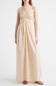 Faithfull the Brand Presa Dot Sweetheart Neck Maxi Dress