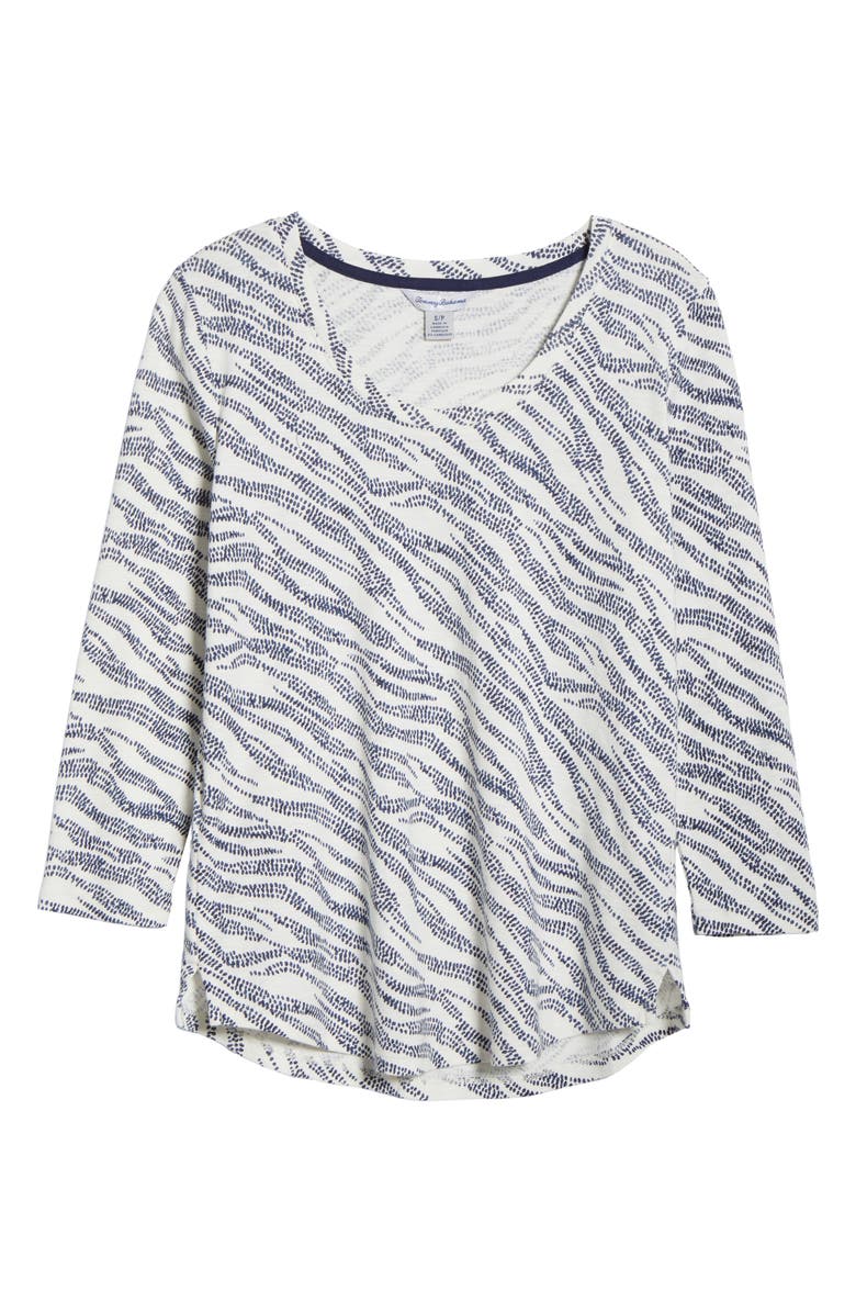Tommy Bahama Ashby Isles Zebra Cotton T-Shirt, Alternate, color, Coconut
