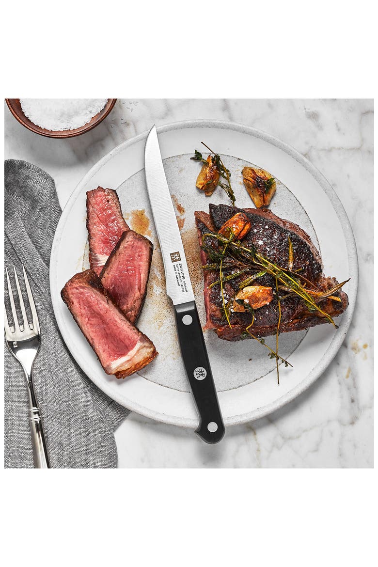 4-Piece Gourmet Steak Knife Set, Alternate, color, SILVER