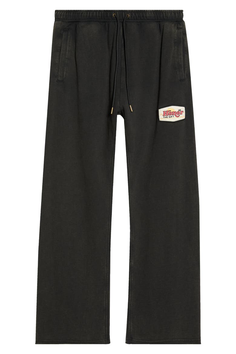 Honor Wide Leg Cotton Sweatpants, Alternate, color, GREY