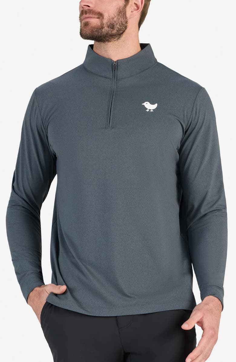 Bad Birdie Velocity Quarter-Zip Pullover, Main, color, Charcoal Gray