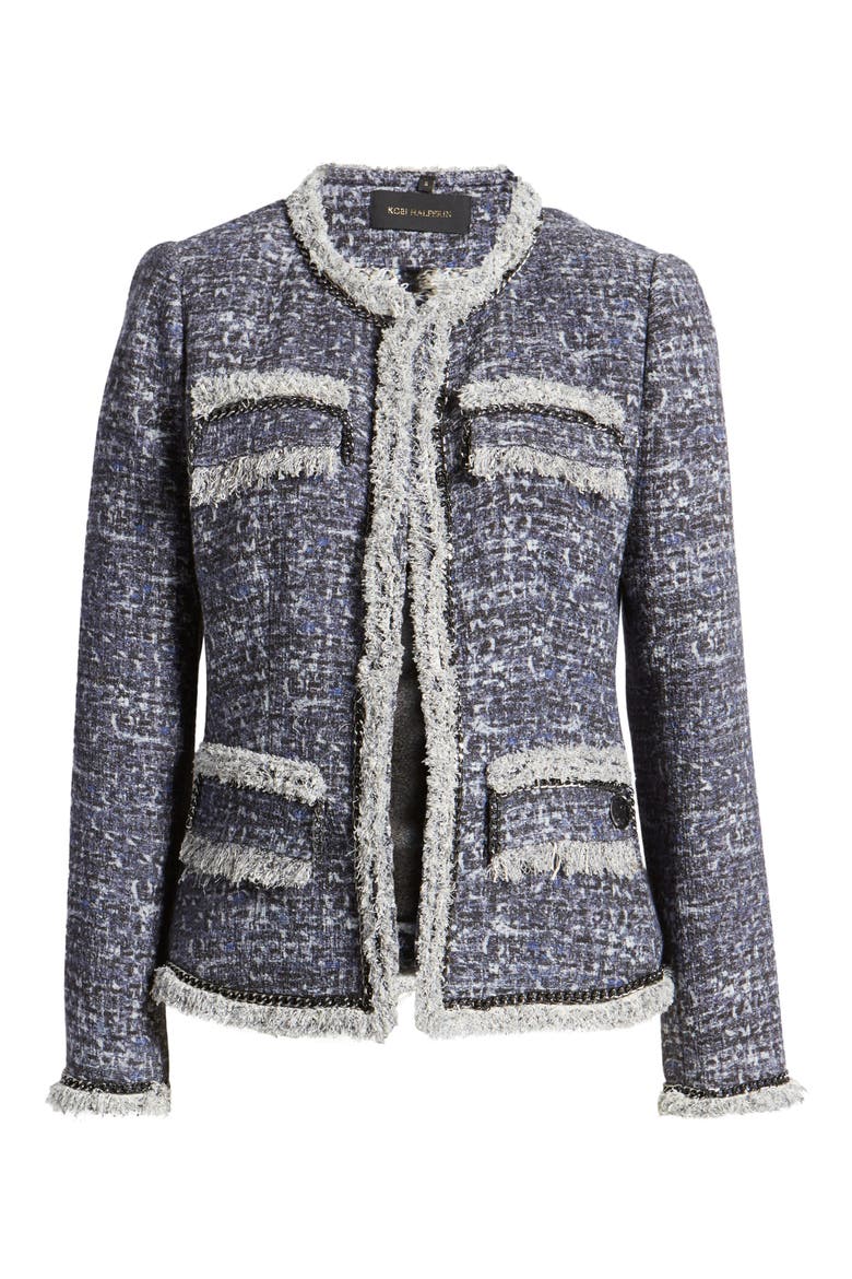 Keaton Cotton Tweed Jacket, Alternate, color, TWILIGHT M