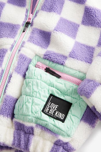 NEXT Kids' Check Fleece Jacket | Nordstrom