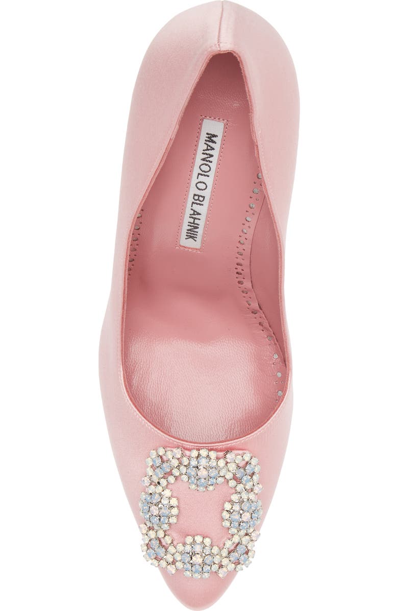 Manolo Blahnik Hangisi Embellished Buckle Pump, Alternate, color,