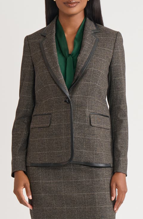 Windowpane Plaid Jacket