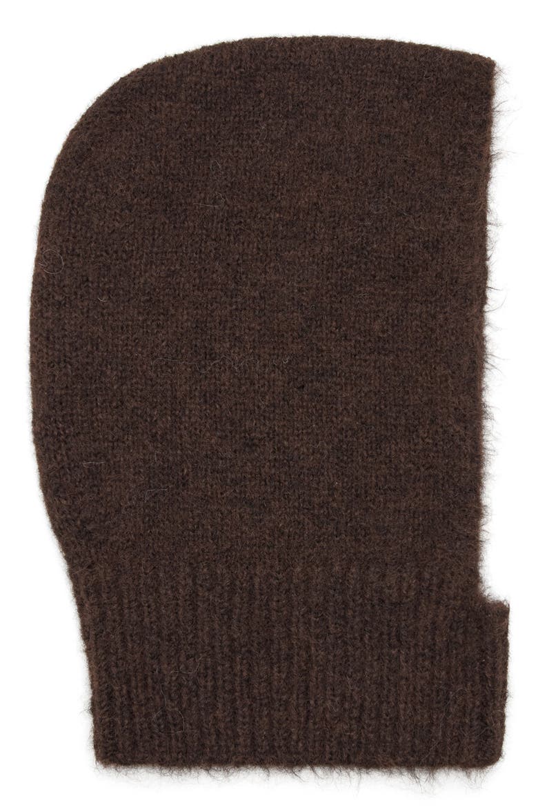 Knit Balaclava, Main, color, CHOCOLATE