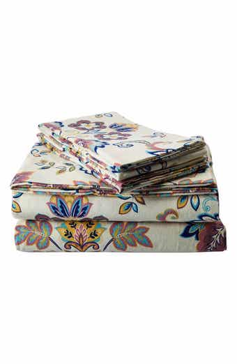 AZORES HOME Abstract Paisley Cotton Flannel Sheet Set