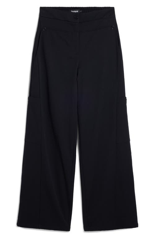 Desigual Wide Leg Pants In Black