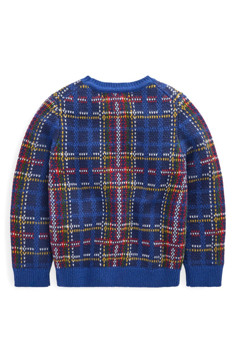 Boden Kids' Plaid Sweater, Alternate, color, Multi Check