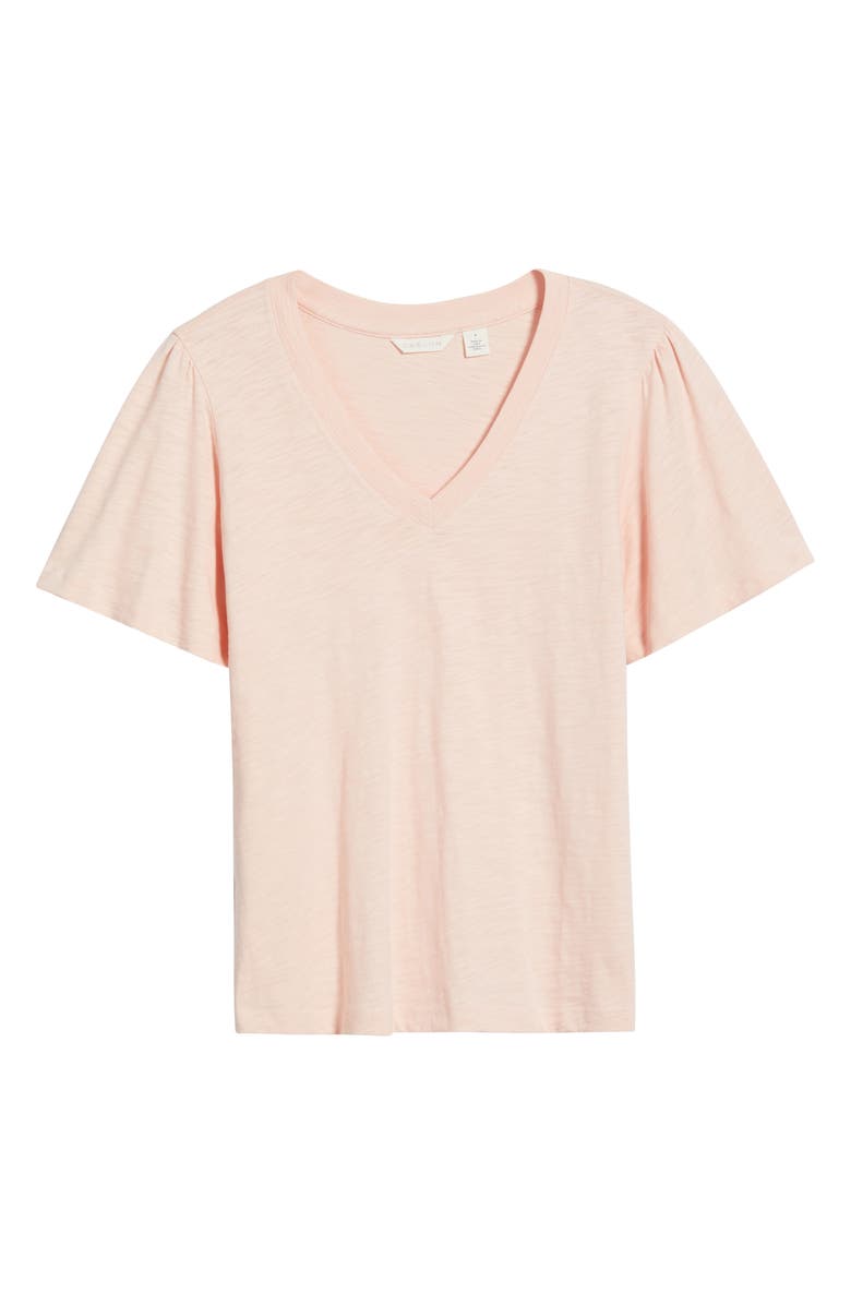 Caslon<sup>®</sup> Bell Sleeve V-Neck T-Shirt, Alternate, color, Pink Delight