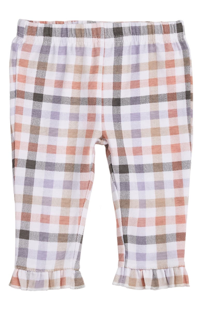 PL Baby by Petit Lem 4-Piece Faux Fur Vest Set, Alternate, color, Blue Plaid