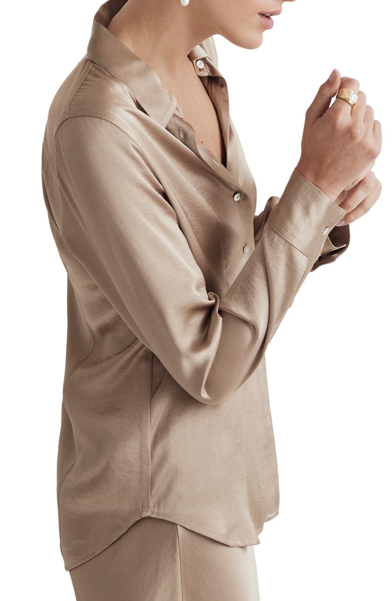 Madewell Enzo Button-Up Shirt, Alternate, color, Matchstick