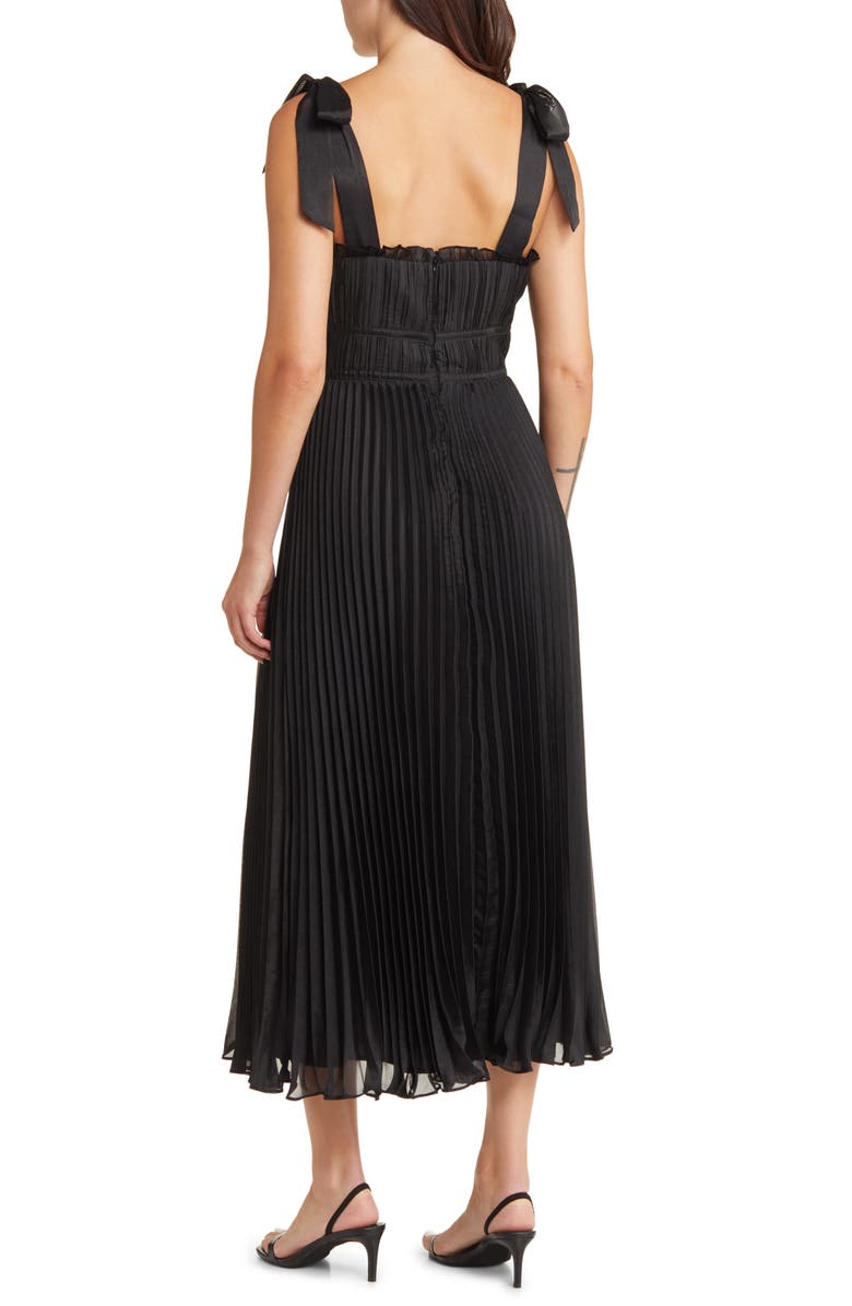 Adelyn Rae Bianca Pleated Organza Midi Dress, Alternate, color,