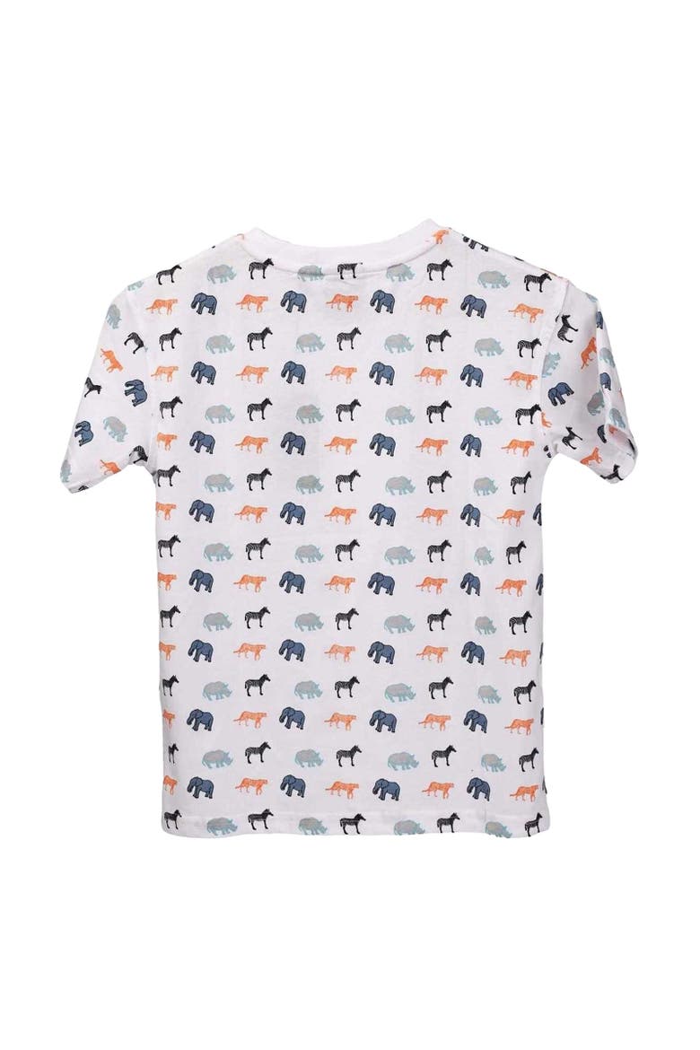 Childrens/Kids Safary All-Over Print T-Shirt, Main, color, White
