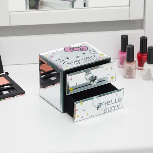 Hello Kitty ''star Light Star Bright'' Mirror Glass Jewelry Box Organizer In Brown