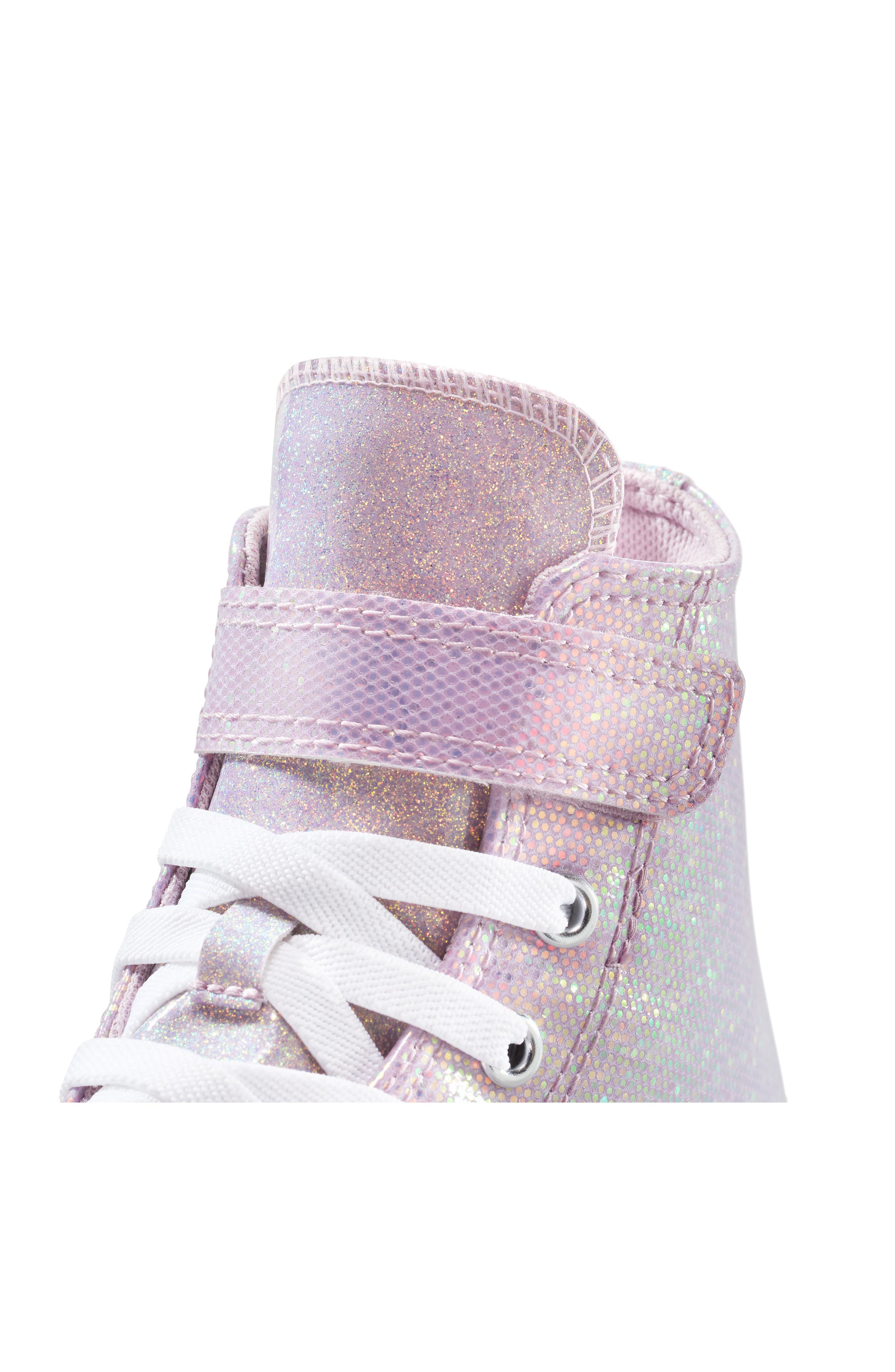 Converse Kids
 Chuck Taylor All Star Easy On Disco High Top Sneaker, Alternate, color, Altitude Lilac/ White/ Black