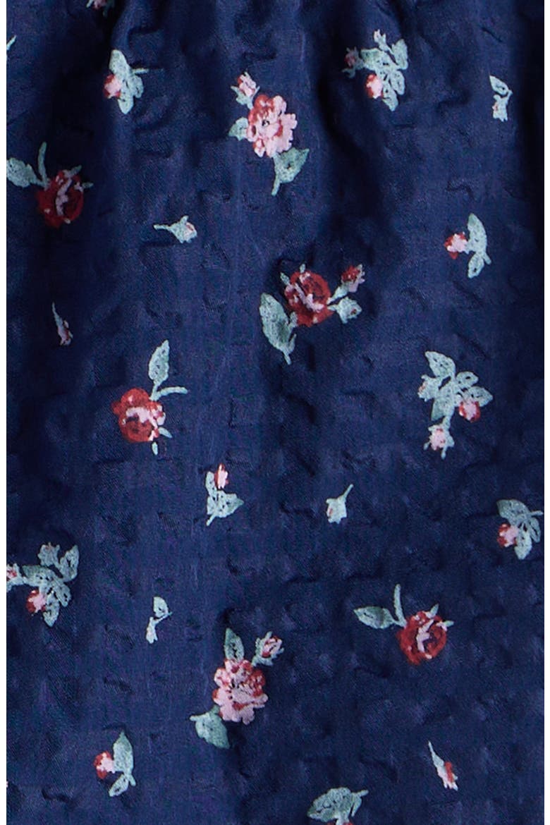 Kids' Floral Seersucker Shorts, Alternate, color, NAVY MEDIEVAL ROSEBUDS