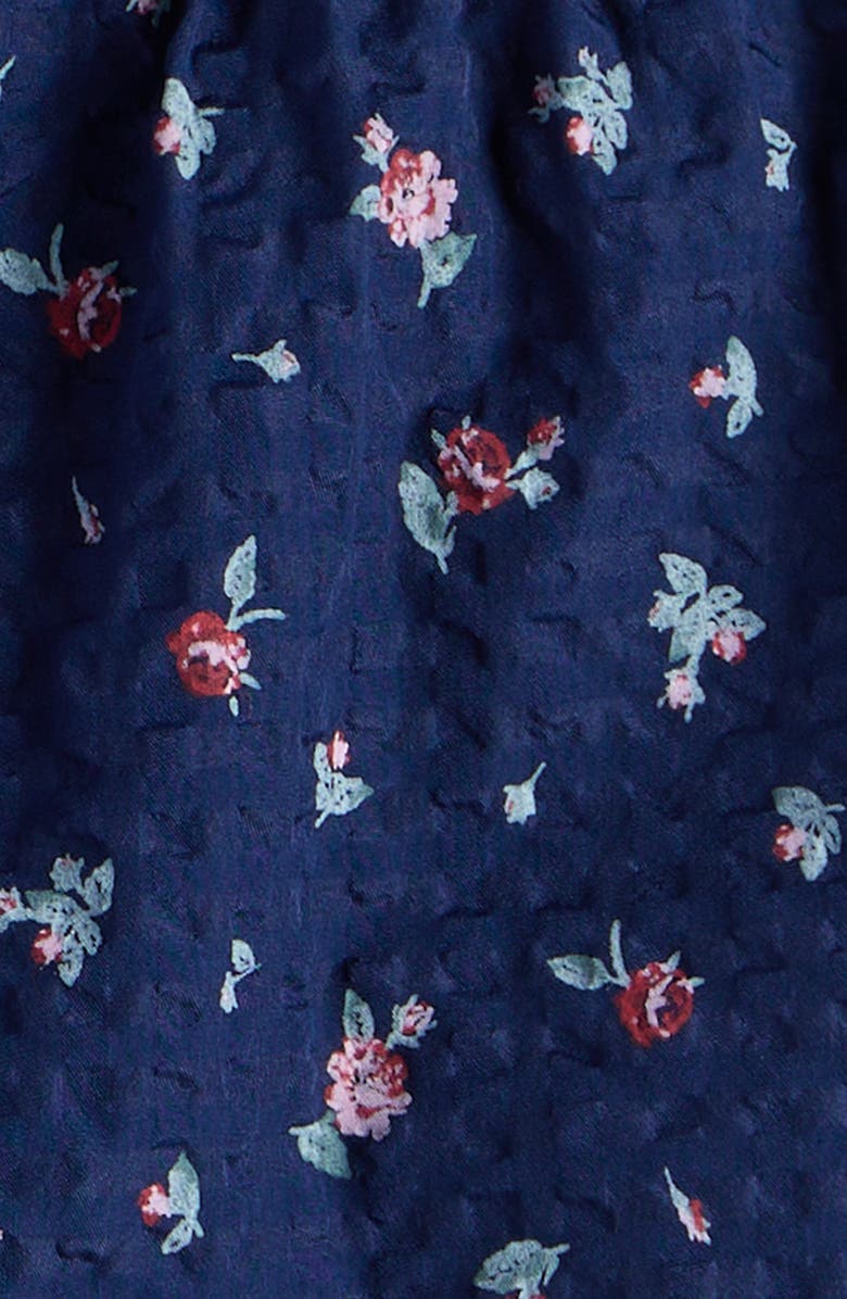 Nordstrom Kids' Floral Seersucker Shorts, Alternate, color, Navy Medieval Rosebuds