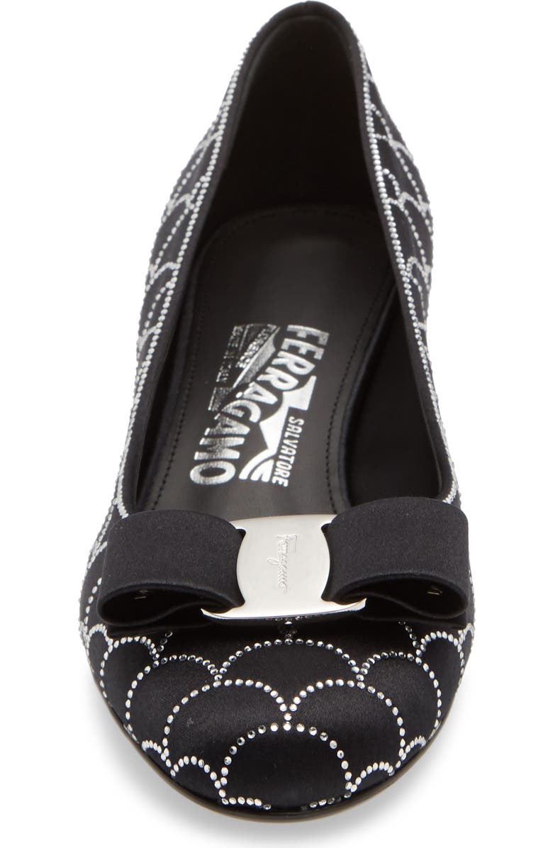 FERRAGAMO Salvatore Ferragamo Vara Crystal Scallop Pump, Alternate, color,